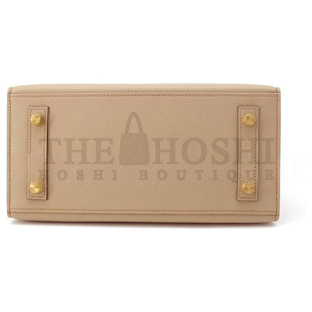 H**me5 BIRKIN 30 EPSOM TRENCH COAT GREY AND GOLDEN BROWN GOLD BUTTONS H028369CK21 (30*23*15cm) Master Quality